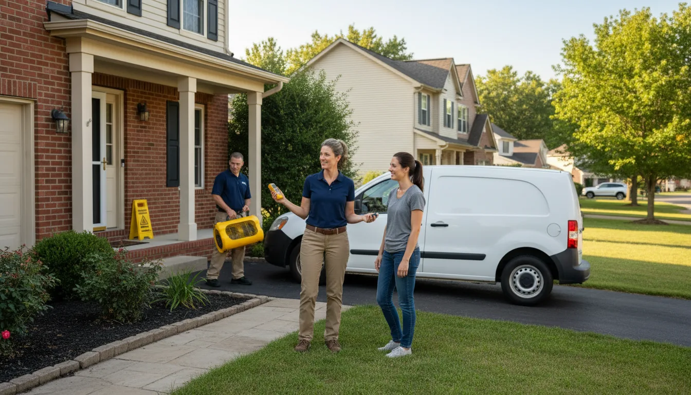 Water restoration image for Dehumidification And Cleanup Services in Hammondsville, OH